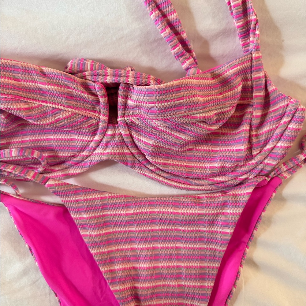 L*Space Pink and Purple Bikini with Shimmery Accents
